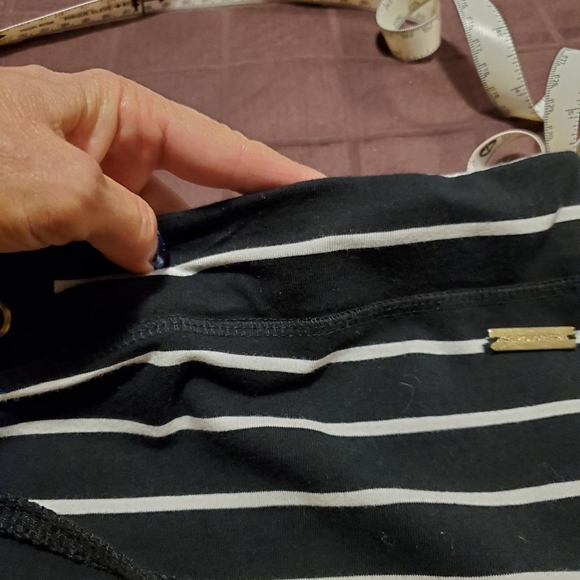 Lauren Nautical Maxi skirt, Dark Navy/black 99% cotton, t-shirt stretch - Picture 8 of 9